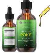 HEBS LAB Poke Raíz Extracto: botella, apoyo inmunitario suave y detox ligero.