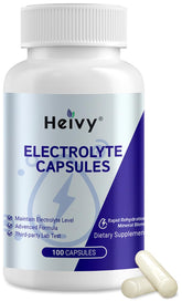 Heivy cápsulas de electrolito con alto sodio para hidratación diaria.