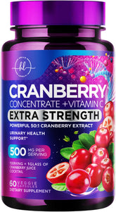 Hello Lovely Cranberry Extract, botella de cápsulas, apoyo al bienestar diario.
