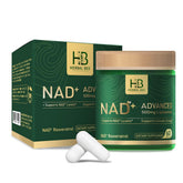 Herbal Bee Nad liposomal 500 mg en botella, apoyo a la energía celular diaria.