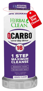 Herbal Clean Qcarbo16 botella de uva, detox con sabor agradable.