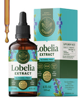 HERBAMAMA Lobelia tintura botella: posible apoyo al bienestar respiratorio diario.