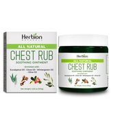 HERBION Naturals Chest Rub tubo primer plano, alivio de congestión para respirar mejor