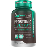 Herbtonics: soporte dual próstata y cabello saludable, en botella para hombres.