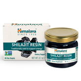 Himalaya Shilajit Resin en tarro de 20 g para uso diario.