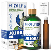 HIQILI aceite de jojoba con rodillo para masaje suave del cuero cabelludo.