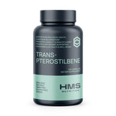 HMS Nutrition Trans-Pterostilbeno, botella de 200 mg, apoyo antioxidante para envejecimiento saludable.
