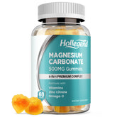 Gomitas HOLLEGEND de magnesio 500 mg para apoyo muscular y digestivo.