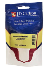 Home Brewing Supplies Glucoamylase 6108, frasco de polvo para convertir dextrinas en azúcares fermentables.