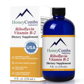 HoneyCombs Riboflavina en gotas, botella de 8 oz para uso diario y absorción rápida.
