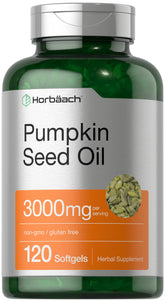 Horbaach aceite de semillas de calabaza en bote para bienestar diario