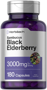 Horbaach sauco negro: botella de cápsulas para uso diario