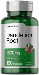 Horbäach Diente de León, cápsulas en botella para uso diario sin gluten.