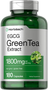 Horbäach EGCG té verde cápsulas en caja, ideal para iniciar una rutina diaria de antioxidantes.