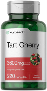 Horbaach Extracto de Cereza Ácida en botella, opción conveniente para uso diario.