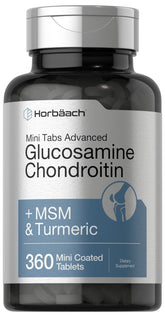 Horbäach Glucosamina Condroitina MSM Cúrcuma: empaque práctico para uso diario.