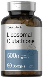 Botella de Horbaach Glutatión Liposomal para uso diario.