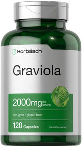 Cápsulas Horbäach Graviola en botella para energía diaria