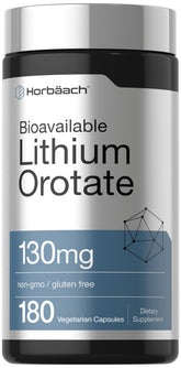 Horbaach Lithium Orotate 130 mg cápsulas para uso diario y biodisponibilidad