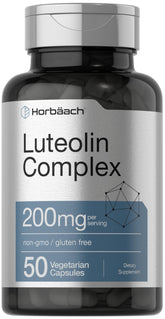 Horbäach Luteolin Complex cápsulas vegetarianas para apoyo diario de bienestar.