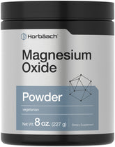 Horbäach Magnesio Óxido en polvo, bote de 227 g, ideal para uso diario.