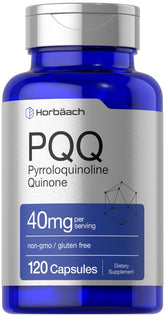 Horbaach PQQ 40 mg cápsulas, ingesta diaria fácil y práctica.