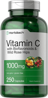 Horbäach Vitamina C 1000 mg en cápsulas, aporte diario de energía