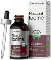 Horbaach Gotas de Yodo Naciente, botella visible, dosis precisa para uso diario.
