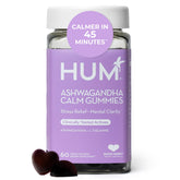 HUM Calm en envase, gominolas de ashwagandha para relajación diaria.
