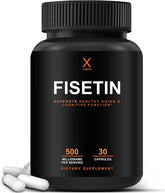 HUMANX Fisetina 500mg cápsulas en frasco para protección celular diaria.