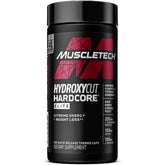 Hydroxycut Hardcore Elite envase en primer plano, con energía sostenida para el día.