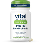 Hyperbiotics Pro-15 — botella digestiva para uso diario y equilibrio intestinal