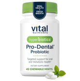 Tableta menta de Hyperbiotics Pro Dental Probiotic para aliento más fresco.