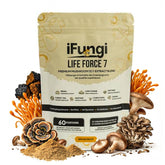 iFungi Life Force 7: botella frontal para energía suave y enfoque diario
