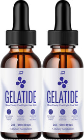 Indelo Gelatide Drops en botella de dos meses para uso diario.