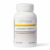 Integrative Therapeutics Lipotropic Complex en cápsulas sobre mesa, apoyo suave al hígado