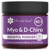 Intimate Rose Inositol en frasco, polvo fácil de mezclar para equilibrio hormonal.