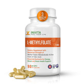 INVITA L-Metilfolato 7,5 mg en botella con cápsulas para energía diaria