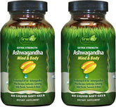 Irwin Naturals Ashwagandha Mind & Body: botella para equilibrio diario y rendimiento suave