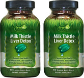 Irwin Naturals cardo mariano detox higado en frasco, para apoyar la salud hepática.