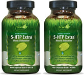 Irwin Naturals Double Potencia 5-HTP Extra, cápsulas líquidas para bienestar diario.