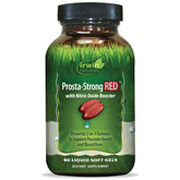 Irwin Naturals Prosta-Strong RED frasco frontal para apoyo a la salud prostática.