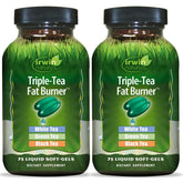 Irwin Naturals Triple-Tea Fat Burner, botella de cápsulas líquidas, mezcla de tés para apoyar la vitalidad diaria.