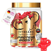 IvyBears Premium Protein Boost gomitas en empaque, ideal para iniciar la jornada con proteína