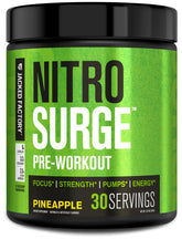 Nitrosurge de Jacked Factory, lata sabor piña para energía en el entrenamiento
