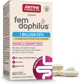 Frasco de Fem-Dophilus de Jarrow Formulas con cápsulas vegetarianas para salud urinaria.