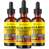 JB Wellness Co gotas de maca orgánica en frasco para energía diaria