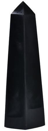 Varita de obsidiana negra de JIC Gem con 4 puntas facetadas para enfoque y protección