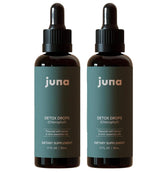 Juna Detox Drops botella con gotero para hidratación diaria