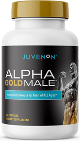Juvenon Alpha Gold: botella para energía sostenida y enfoque diario.